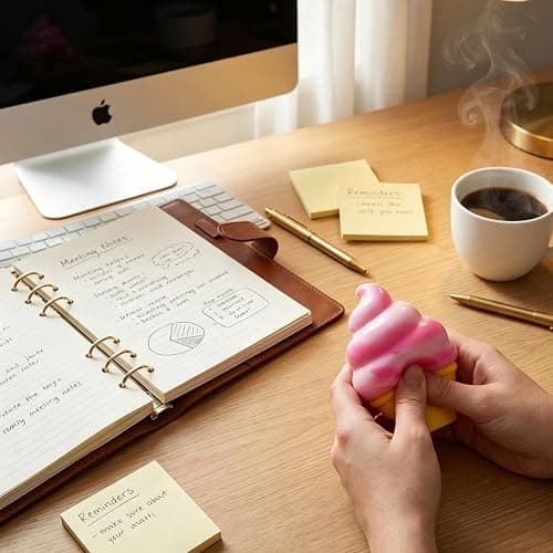 Ice Cream Squeeze Squishy, Ice Cream Cone Stress Relief Sensory Toy, Ice Cream Cone Squishy,Party Favors Summer Sensory Stress Relief (Pink) thumbnail 2