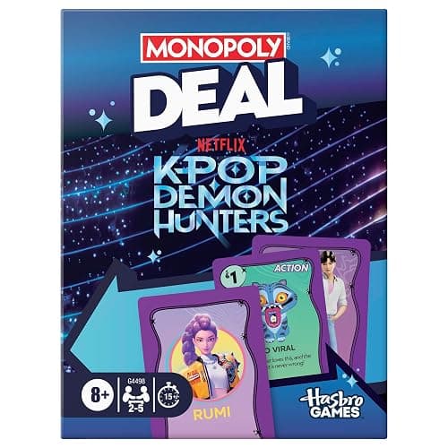 Monopoly Deal: Kpop Demon Hunters Card Game | Family Games for Kids, Tweens, Teens, and Adults | 2-5 Players | 15 mins. | Ages 8+ - Image 1