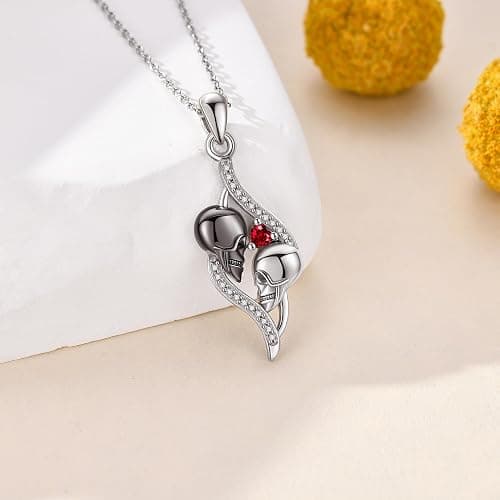 MONGAS Comedy and Tragedy Masks/Spoon/Raccoon/Skull/Firefly/Mushroom/Mom/Phantom of The Opera/Fish Necklace Sterling Silver Mustard Seed Jewelry for Women thumbnail 4