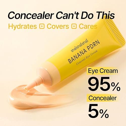 shaishaishai BANANA PDRN Conceal, Hydrating Under Eye 0.52 oz Latte | PDRN & Ectoin, Dark Circle Coverage, 5 Shades, Crease-Proof, Non-Sticky, K-Beauty thumbnail 3