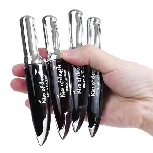 Matte Black Lipstick Bloody Lip Stain NonSticky Texture Perfect For Gothic Looks And Special Occasions Longwear Long Lasting Liquid Lipstick thumbnail 3