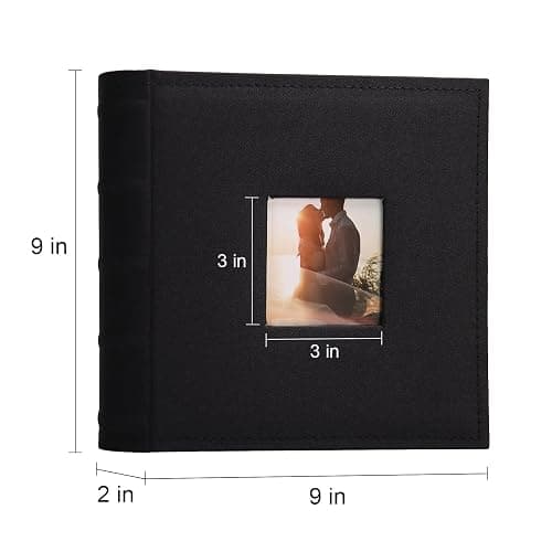 Vienrose Photo Albums 6x4 (15x10 cm) 200 Pockets Linen Cover with Memo Spaces Photobook Large Capacity Pictures Album Memory Book for Wedding, Family, Baby, Holidays, Special Occasions, Black thumbnail 3