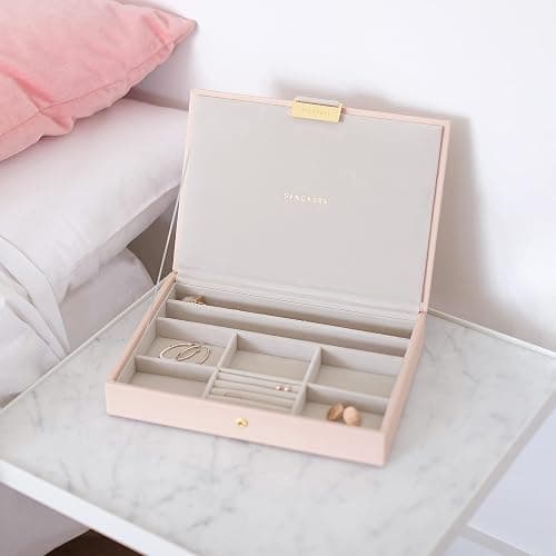 Stackers Blush & Champagne Gold Classic Jewellery Box, Set of 2 thumbnail 2