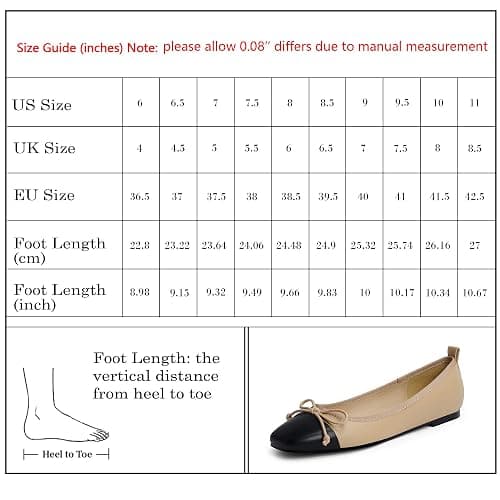 Modatope Ballet Flats with Bow Ballerina Closed Square Toe Slip on Bowknot Flats Shoes for Women Dressy thumbnail 8