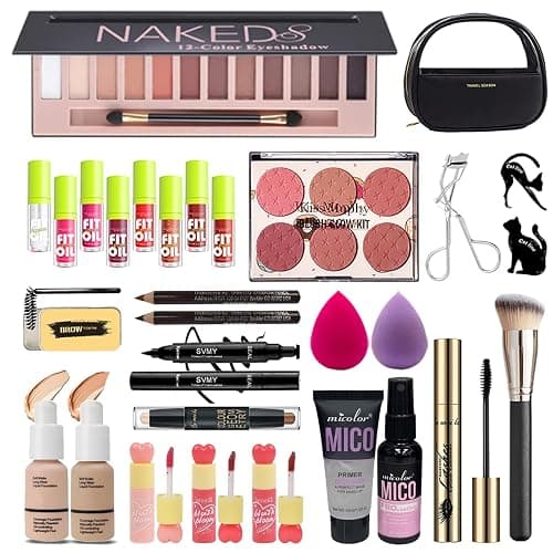 All in One Full Makeup Kit for Women, Makeup Set for Women&Beginner,Eyeshadow, Foundation, Lipsticks, Eyeliner, Mascara, Brow Soap Make Up Gift Set for Women Teen Makeup Kit For Girl (A2-02N) - Image 1