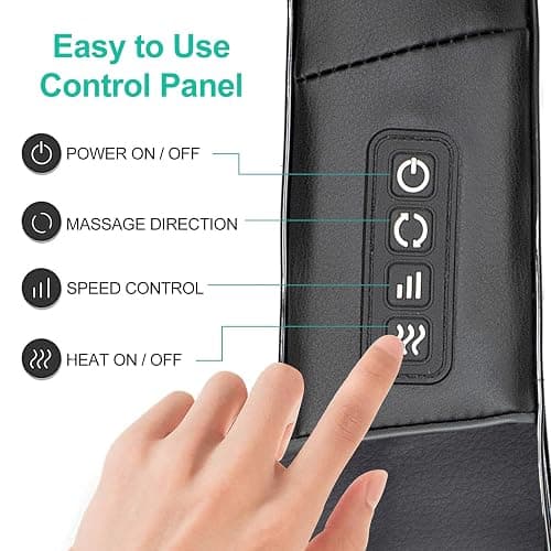 Medcursor Neck Massager - Portable Electric Neck and Back Massager with Heat, Deep Tissue 3D Kneading Pillow for Muscle Pain Relief, Ideal Father’s Day Gift, Not Cordless thumbnail 5