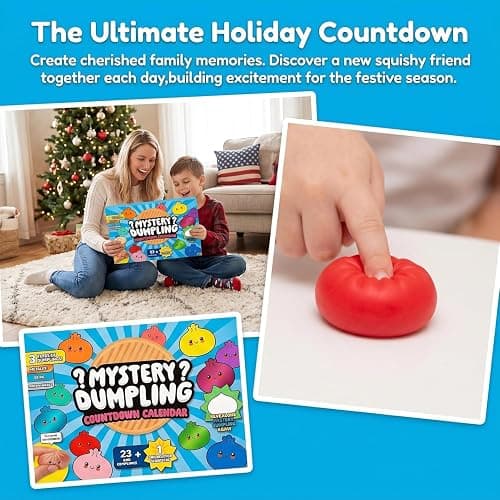 2026 Dumpling Squishy Advent Calendar, 24pcs Mini Dumpling Squishy Mystery Box Random Surprise Squishies, Stress Relief Sensory Fidget Toy for Anxiety Relief Hand Relax, Birthday Gifts thumbnail 7