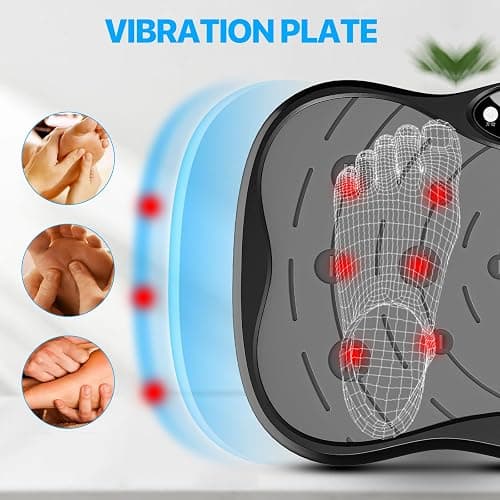 Vibration Plate Exercise Machine for Lymphatic Drainage Weight Loss, Whole Body Workout Vibration Fitness Platform ,Home Training Equipment ,Sport Gym for Weight Loss Fat Burner for Women Men thumbnail 2