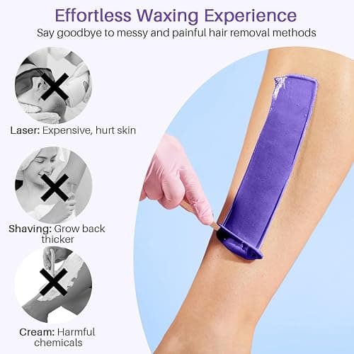 BLITZWAX Brazilian and Bikini Waxing Kit for Women, Hard Wax Warmer for Face, Legs, and Body, At Home Hair Removal Kit, Beginner Friendly, Quick Heating, 28 Accessories thumbnail 8