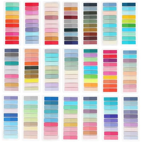 4200 Pcs Book Tabs for Annotating, Sticky Tabs Transparent Sticky Notes, Colorful Morandi Page Markers for Notebooks, Multi-Colored Writable and Repositionable Book Flags Strip - Image 1