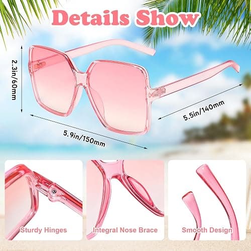 Pibupibu 12 Pack Mixed Style Party Sunglasses Bulk Classic Retro Y2K Glasses Funky Eyewear Costume Accessories thumbnail 6