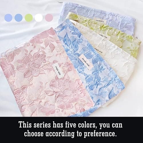 STARDW Aesthetic Floral Makeup Bag Cute Small Cosmetic Bags for Women Girls, Travel Toiletry Bag Large Capacity Zipper Makeup Pouch, Purse Organizer Pouches thumbnail 6