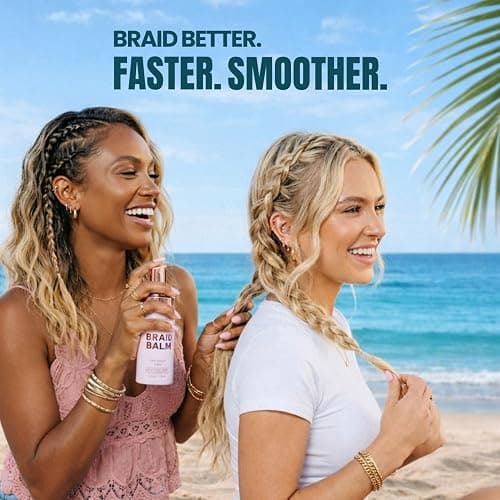 The Beachwaver Co. Braid Balm Pre-Braid Prep - Full Size (4 Fl Oz) | Frizz-Taming Primer Foam | Strengthen and Reduce Flyaways w/HiX Vegan Bond Multipliers - For All Hair Types | Bondi Beach Day thumbnail 13