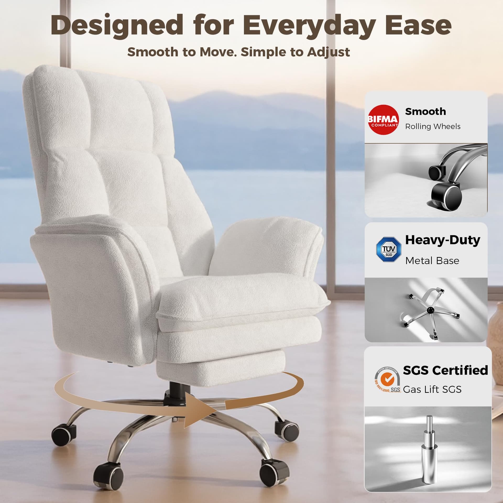 White Office Chair thumbnail 5