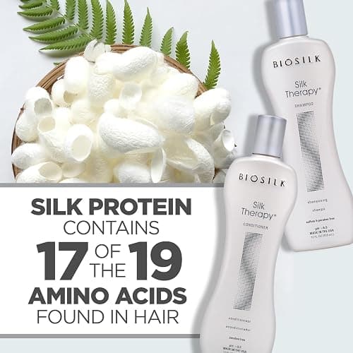 BioSilk Silk Therapy Duo Set Shampoo & Conditioner, Gentle Cleansing Haircare For Amazing Shine, Sulfate, Paraben, & Cruelty-Free, 12 Oz (Pack of 2) thumbnail 5