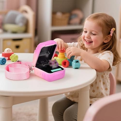 Againmore Silicone Cover Case Compatible with Bitzee Magicals Interactive Toy Digital Pet, Protective Sleeve Skin with Shoulder Strap for Virtual Electronic Pets & Accessories (Bag Only) - Pink thumbnail 7