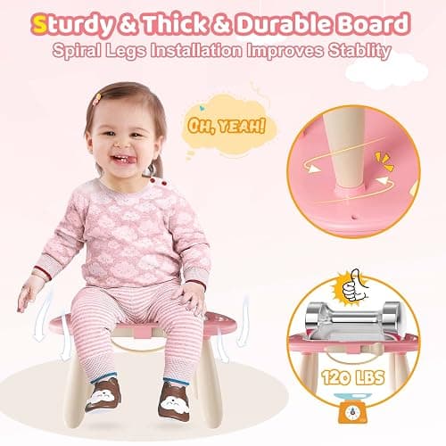 Kikidex Magnetic Drawing Board, Toddler Girl Toys for 1-2 Year Old, Doodle Board Pad Learning and Educational Toys for 1 2 3 Year Old Baby Kids Birthday Gift(Soft Pink) - Soft Pink thumbnail 6