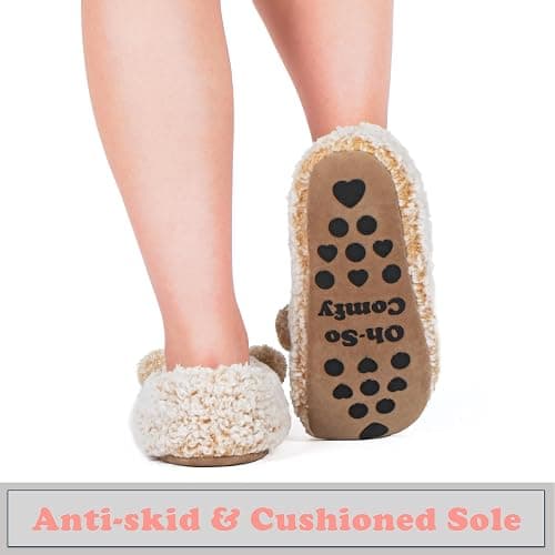 cosyone1997 Cute Animal Slippers for Kids Girls Women, Fuzzy House Socks with Soft Anti-Skid Soles - Unique Gifts for Mom and Animal Lovers! thumbnail 4