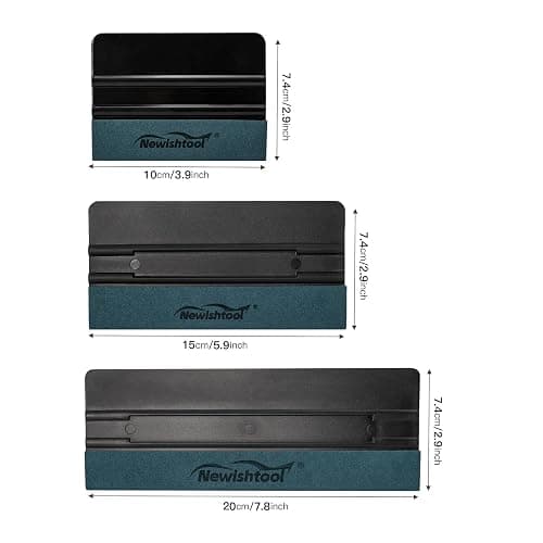 NEWISHTOOL 3 Pcs Vinyl Wrap Squeegee Different Size Felt Squeegee for Vinyl | Suede Felt Edge Squeegee Sign Making Wrap Tool for Wallpaper Smoothing, Car PPF Vinyl Wrap Window Tint Application thumbnail 2