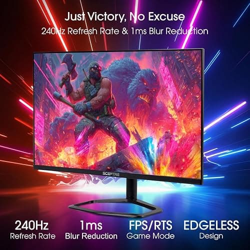 Sceptre New 27 inch 240Hz Gaming Monitor AMD FreeSync Premium HDMI x2 DisplayPort x2 1ms100% sRGB Build-in Speakers Machine Black 2026 (E275B-FWD240 Series) thumbnail 4