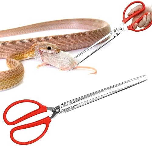 Heavy Duty Snake Feeding Tongs,15" Extra Long Stainless Steel Reptile Feeding Tongs Tweezers for Ball Python,Fish Aquariums, Reptiles Snakes, Tank Accessories Terrarium Supplies - Image 1