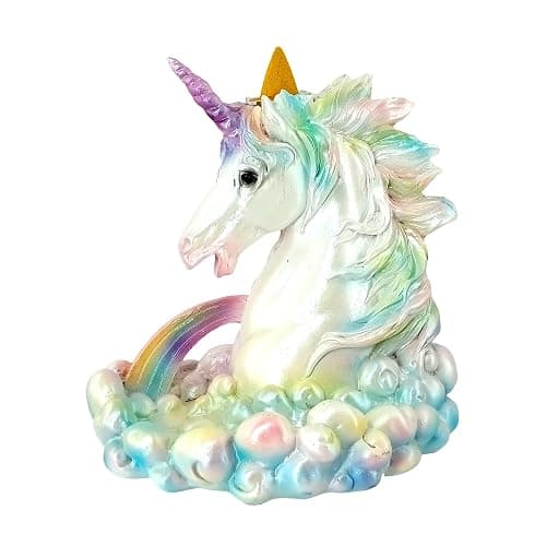 Fantasy Gifts Cloud Breathing Unicorn Backflow Burner – 5.5 x 5.75 Inch Fantasy Waterfall Décor Accent | Whimsical Unicorn Tabletop Decoration for Meditation & Home Décor - Image 1
