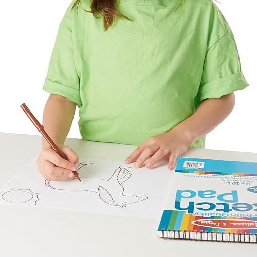 Melissa & Doug Drawing Paper, Sketch Pad, 2-Pack Bundle for Coloring, Writing or Painting (9 x 12 inches) - 50 Sheets Each, Kids Drawing Pad & Art Supplies for Kids Ages 3+ - FSC Certified thumbnail 3