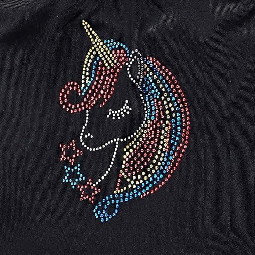 Gymnastics Skirted Leotards Ballet Tutu Dance Dress Mermaid Unicorn Gymnastic Skirt (Baby/Toddler/Big Girls) - 4-5 Years - Unicorn Black thumbnail 4