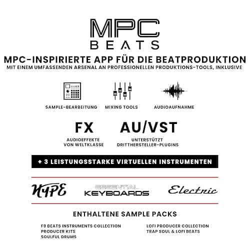 Akai Professional MPK Mini MK3 25-Tasten USB MIDI Keyboard Controller, 8 Hintergrundbeleuchtete Drum Pads, 8 Regler, Musikproduktion-Software und Native Instruments Sound Package (NKS Integration) thumbnail 6
