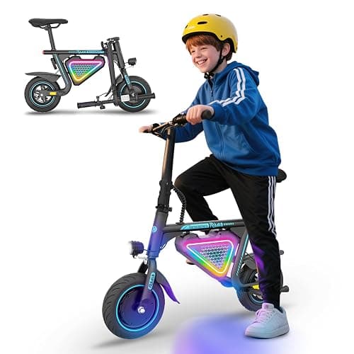 Gyrocopters Radi8 Electric Scooter for Kids & Teens | Moving LED Lights, E Scooter, Anti-Theft GPS Tracker | 250W Motor 10" Tire | Speed Upto 25Km/h Range Upto 20Km | UL2272 Safe thumbnail 2