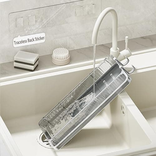 Kitchen Organizer Rack, Partitioned Storage with Hooks, Large - Capacity & Multi - Functional for Space - Saving Kitchen Solution(Grey) thumbnail 8