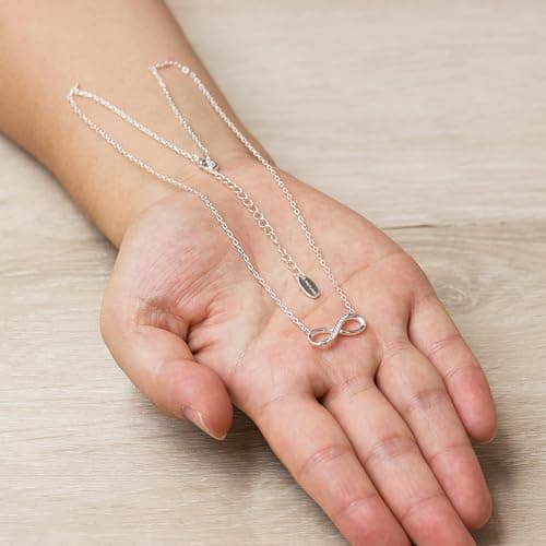 Philip Jones Silver Plated Infinity Pendant Necklace Created with Zircondia® Crystals thumbnail 3