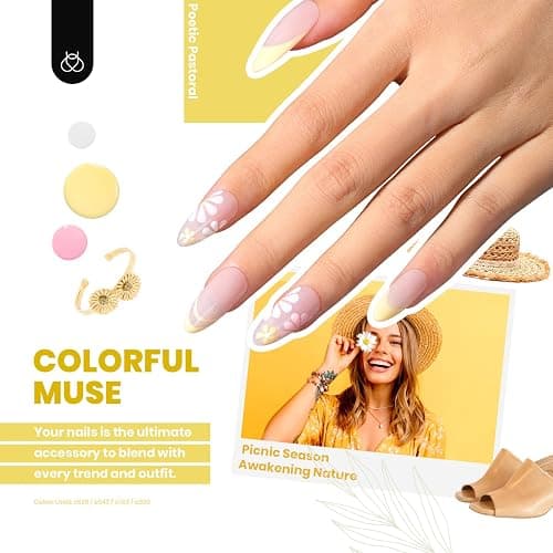 Beetles 44pcs Gel Nail Polish Set, Colorful Muse Collection, 36 Fall Colors | With Base Gloosy Matte Glitter Top Coat, Pink Nude Red Yellow Green Black White Gel, UV LED Needed Salon DIY Home Gifts thumbnail 3