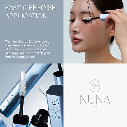 NUNA Eyelash Growth Support Serum 6ml – Eye Lash and Eyebrow Enhancing Serum for Women & Men with Biotin - Korean Multi Peptide & Natural Extracts – Promotes Fuller and Longer Lashes - 6 Month Supply thumbnail 6