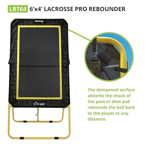Champion Sports Deluxe Lacrosse Target: Ball Return Bounce Back Net Set for Professional, College and Grade School Training & Drills thumbnail 5