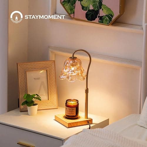 Staymoment Gold Candle Warmer Kerzenwärmer Lampe, Geschenke für Frauen | Elektrische Duftlampe für Duftkerzen, mit Timer und Dimmer, Höhenverstellbar, Wohnzimmer Deko thumbnail 7