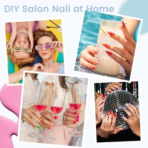 Medium Oval Round Nail Tips: 504Pcs Pre-shaped Full Cover Clear Gel Nails Tip, 12Sizes Acrylic Fake Press on Nail Tips for False Extension Manicure Salon DIY at Home thumbnail 6