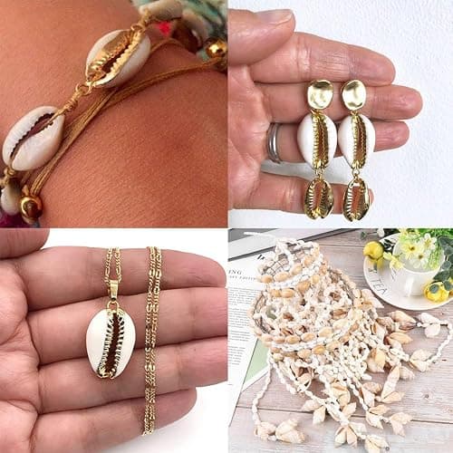 SUNNYCLUE 1 Box 20pcs 10 Styles Natural White Cowrie Seashells Charm Conch Shells Plated Charms Summer Ocean Sea Charm for Jewelry Making Charm Necklace Bracelet Earring Making thumbnail 6