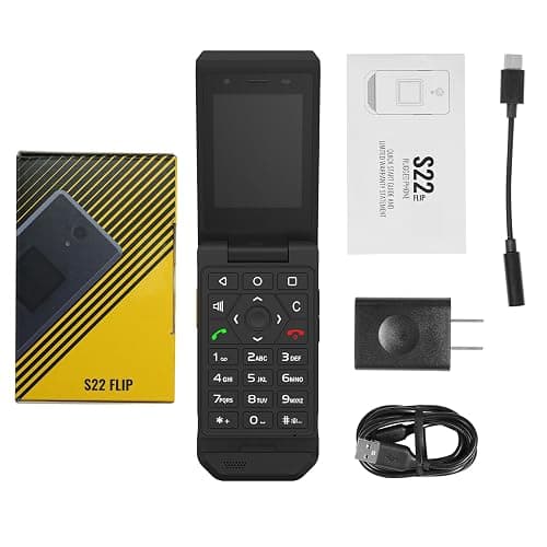 Unifone S22 Rugged Flip Phone Unlocked (16GB) 2.8'' Touchscreen Smart Cell Phone Android 11, IP68 Water Resistant, 4G LTE GSM Single Sim (Black) thumbnail 7