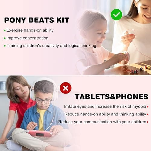 Dowsabel Bracelet Making Kit, Beads for Bracelets Making Pony, Kandi, Polymer Clay, Smile Face & Letter Beads for Jewelry Making, DIY Arts and Crafts Gifts Toys for Girls Age 6-12 thumbnail 5