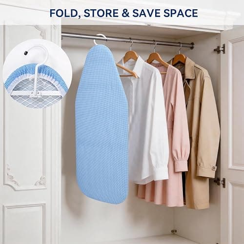 Whitmor Tabletop Ironing Board - Scorch Resistant Cover - Blue thumbnail 4