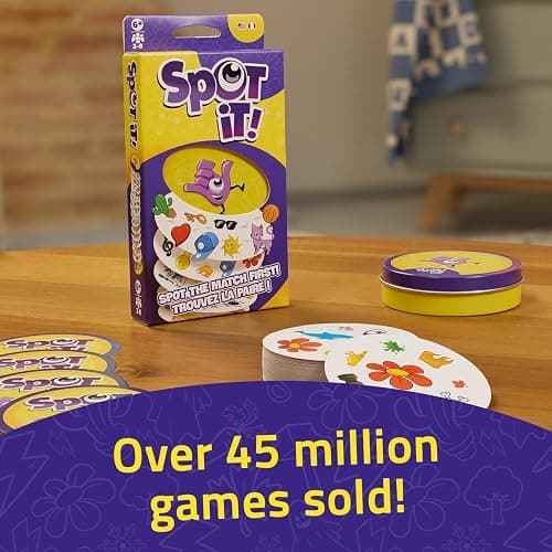 Asmodee Spot It! Classic Card Game (2024 Refresh) - Eco-Blister Edition, 5-in-1 Visual Perception Game for Quick Reflexes and Family Fun, Ages 6+, 2-8 Players, 10 Minute Playtime | 5-in-1 Visual Perception Game for Quick Reflexes and Family Fun, Ages 6+, 2-8 Players, 10 Minute Playtime thumbnail 3