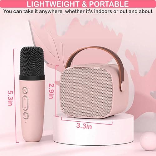 Mini Karaoke Machine for Kids & Adult, 4-12 Years Old Girls Christmas Birthday Gift for Boys, Karaoke Toys Gifts for Girls Ages 4, 5, 6, 7, 8, 9, 10, 12 +Year Old Birthday Party thumbnail 6