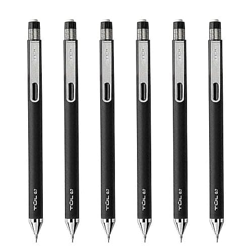 TUL Pencil Value Pack, 0.7mm Tul Mechanical Pencils 6 Pack , TUL Eraser Refill 1 Pack 3 10 Piece Set thumbnail 3