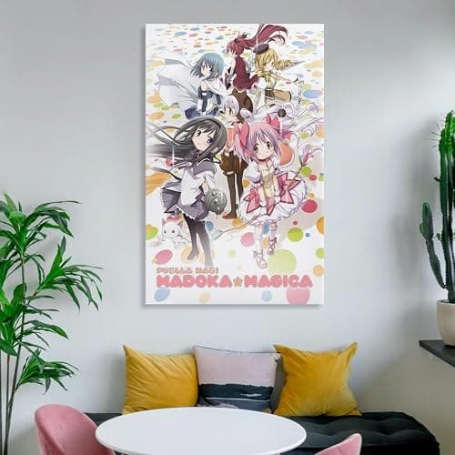 showse Puella Magi Madoka Magica Poster Canvas Wall Art Room Aesthetics HD Modern Decorative Painting For Teens Bedroom Liveroom Dorm Deco 12x18inch(30x45cm) thumbnail 6