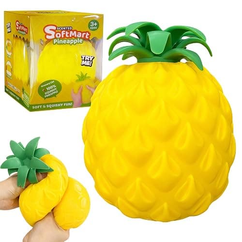Jumbo Pineapple Squishy Toys, Gaint Big Realistic Pineapple Stress Balls | Squeeze Sensory Fidget Toys for Stress & Anxiety Relief, Non-Sticky & No Odor, Birthday Gifts Party Favor for Adults - Image 1