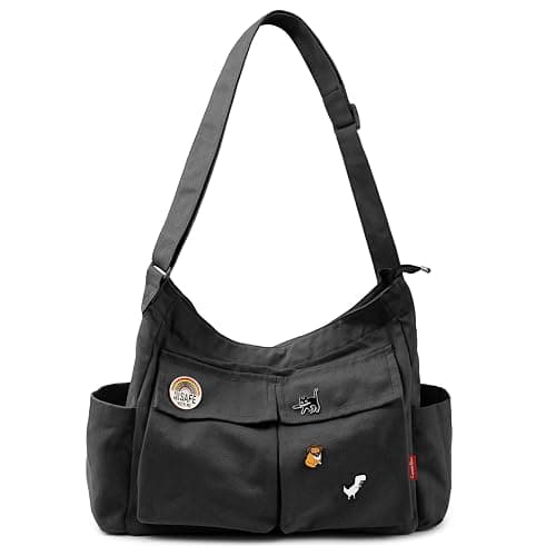 Captain Blues Canvas Messenger Bag Umhängetasche Crossbody Schulter Tote Hobo Bag für Frauen und Männer - Große Tasche mit mehreren Fächern - Image 1