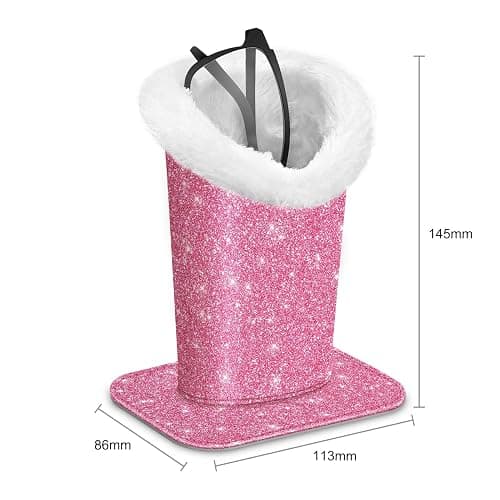 Fintie Plush Lined Eyeglasses Holder, Glasses Stand Case, Anti-scratch Glasses Storage Organizer for Desk, Nightstand, Office thumbnail 7