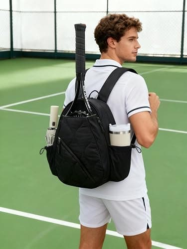 Sucipi Tennis Bag for Women and Men, Water-Resistant and Machine Washable Tennis Racket Backpack, Lightweight Sports Bag for Pickleball, Badminton thumbnail 7