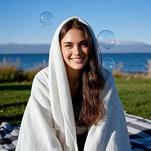 Women Summer Cotton Blend Crinkle Vintage Soft Long Scarf Linen Beach Shawl Wrap thumbnail 6
